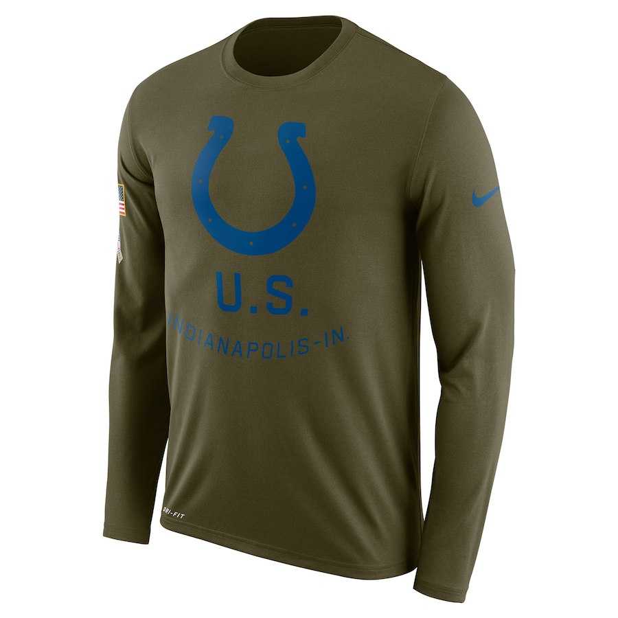 Men's Indianapolis Colts Nike Salute to Service Sideline Legend Performance Long Sleeve T-Shirt Olive,We sell and wholesale Men's Indianapolis Colts Nike Salute to Service Sideline Legend Performance Long Sleeve T-Shirt Olive on line form chian!